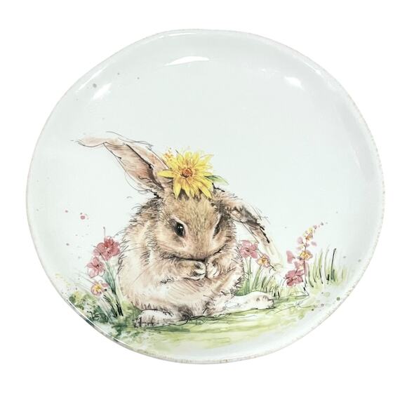 Southern Living Salad Plate Set of 4 Bunny Daisy-Lily-Tucker- 8” Dessert Easter - Picture 5 of 9